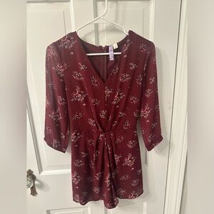 Francesca’s Red Floral Romper
